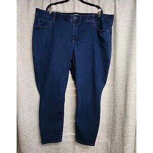 Ava & Viv Womens Plus Size 26 Mid Rise Skinny Jeans Denim stetch Cotton Blend